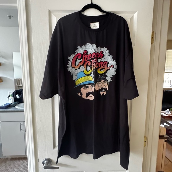 NWT Men's Cheech & Chong Graphic Men's Black T-Shirt - Picture 1 of 5
